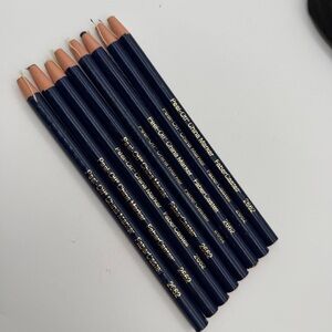 Set of 8 Faber-Castell Peel-Off China Marker Pencils - Navy Blue
